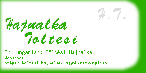 hajnalka toltesi business card